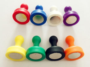 Magnetic pushpins with colorful plastic shells_A series Magnetic pushpins with colorful plastic shells_A series