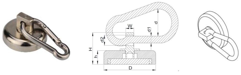 Neodymium magnetic climbing hooks (SL series)_stamping
