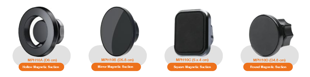 Magnetic suction head types