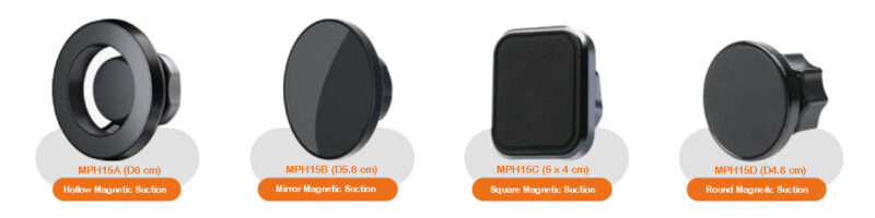 Magnetic suction head types