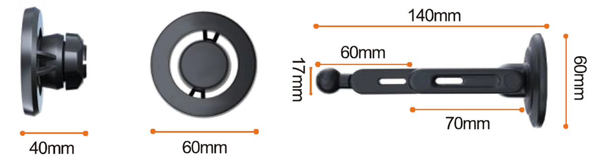 Foldable Adhesive Magnetic Holder_MPH35_Size Foldable Adhesive Magnetic Holder_MPH35_Size