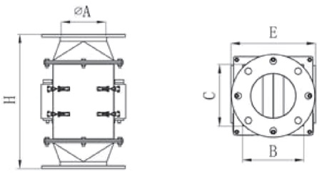 Round Flange Plate Housing Magnetic Separator Size