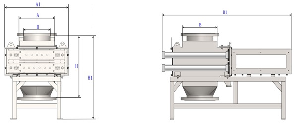 Self-Controlled Pneumatic Magnetic Separator size