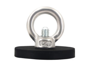 Neodymium Rubber Coated Magnet with Eye Ring_NRBB-J