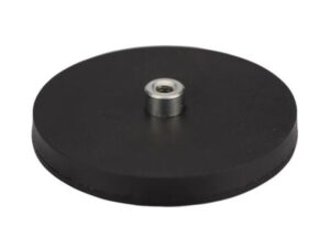 Neodymium rubber coated magnet with screwed bush_NRBA